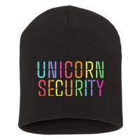 Funny Unicorn Security Halloween Mom Daughter Short Acrylic Beanie