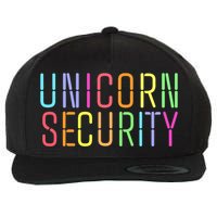 Funny Unicorn Security Halloween Mom Daughter Wool Snapback Cap