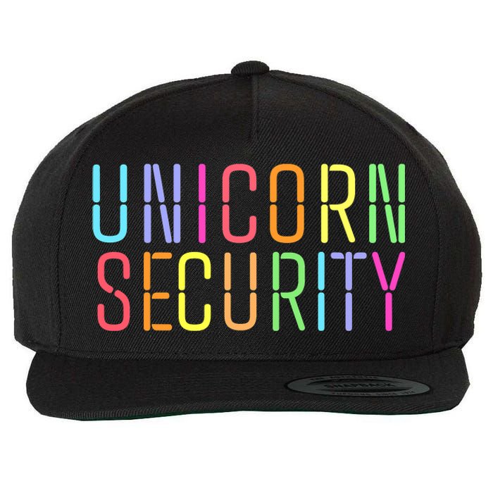 Funny Unicorn Security Halloween Mom Daughter Wool Snapback Cap