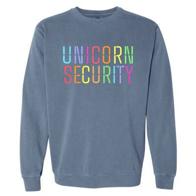 Funny Unicorn Security Halloween Mom Daughter Garment-Dyed Sweatshirt