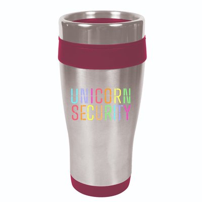 Funny Unicorn Security Halloween Mom Daughter 16oz Travel Tumbler