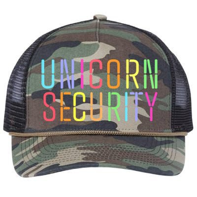 Funny Unicorn Security Halloween Mom Daughter Retro Rope Trucker Hat Cap