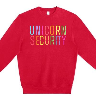 Funny Unicorn Security Halloween Mom Daughter Premium Crewneck Sweatshirt