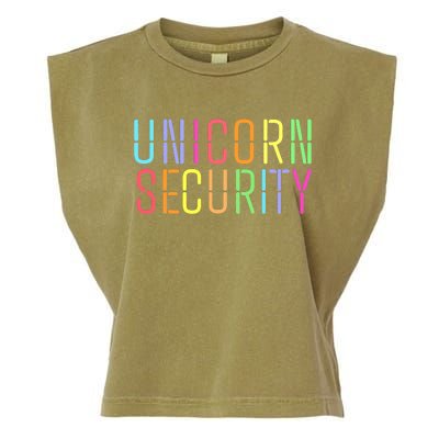 Funny Unicorn Security Halloween Mom Daughter Garment-Dyed Women's Muscle Tee