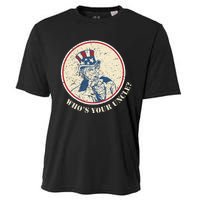 Funny Uncle Sam Who's Your Uncle 4th of July Cooling Performance Crew T-Shirt