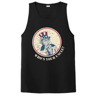 Funny Uncle Sam Who's Your Uncle 4th of July PosiCharge Competitor Tank