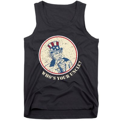 Funny Uncle Sam Who's Your Uncle 4th of July Tank Top