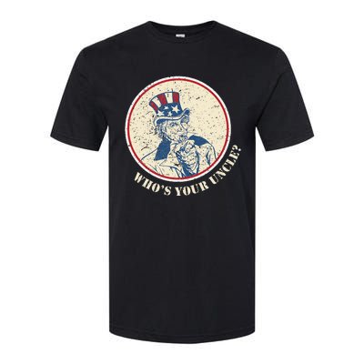 Funny Uncle Sam Who's Your Uncle 4th of July Softstyle CVC T-Shirt