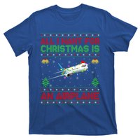 Funny Ugly Sweater All I Want For Christmas Is A Airplane Gift T-Shirt