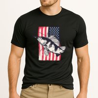 Fishing United States Flag Fisher Vintage Performance Shirt