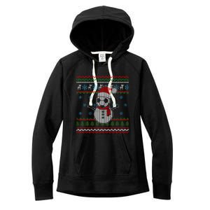 Funny Usa Soccer Ugly Christmas Sweater Football Snow Gift Women's Fleece Hoodie