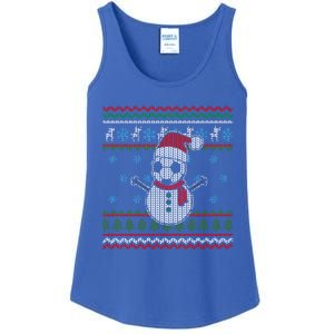 Funny Usa Soccer Ugly Christmas Sweater Football Snow Gift Ladies Essential Tank