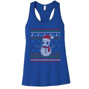 Funny Usa Soccer Ugly Christmas Sweater Football Snow Gift Women's Racerback Tank