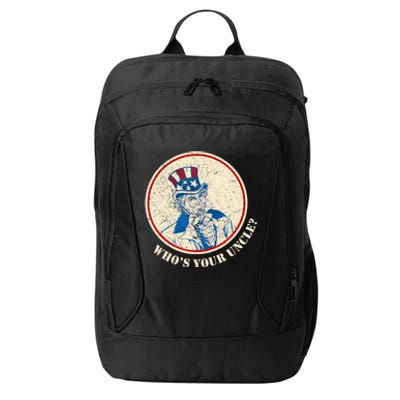 Funny Uncle Sam Whos Your Uncle City Backpack