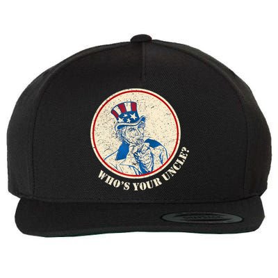 Funny Uncle Sam Whos Your Uncle Wool Snapback Cap