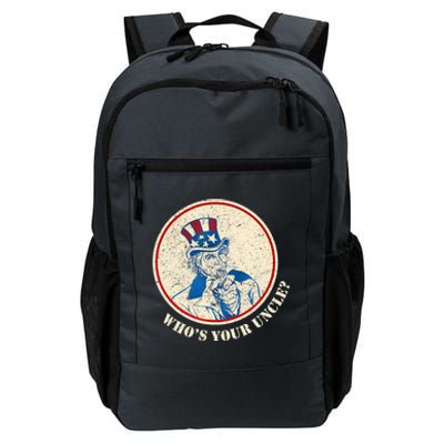 Funny Uncle Sam Whos Your Uncle Daily Commute Backpack