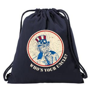 Funny Uncle Sam Whos Your Uncle Drawstring Bag