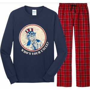 Funny Uncle Sam Whos Your Uncle Long Sleeve Pajama Set