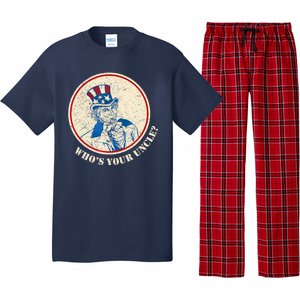 Funny Uncle Sam Whos Your Uncle Pajama Set