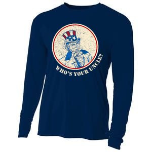 Funny Uncle Sam Whos Your Uncle Cooling Performance Long Sleeve Crew