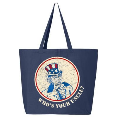 Funny Uncle Sam Whos Your Uncle 25L Jumbo Tote