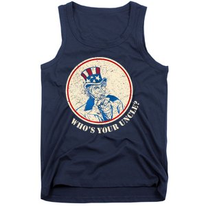 Funny Uncle Sam Whos Your Uncle Tank Top