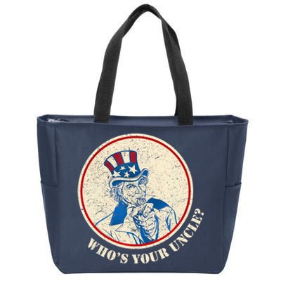 Funny Uncle Sam Whos Your Uncle Zip Tote Bag