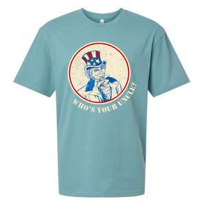 Funny Uncle Sam Whos Your Uncle Sueded Cloud Jersey T-Shirt