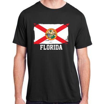 Florida United States Vintage Distressed Flag Adult ChromaSoft Performance T-Shirt