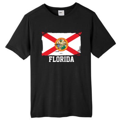 Florida United States Vintage Distressed Flag Tall Fusion ChromaSoft Performance T-Shirt