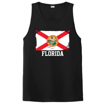 Florida United States Vintage Distressed Flag PosiCharge Competitor Tank