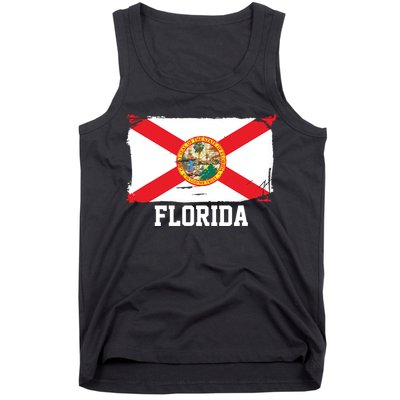 Florida United States Vintage Distressed Flag Tank Top