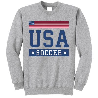 Funny USA Soccer  American Flag Soccer Fan  Tall Sweatshirt