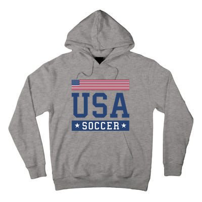 Funny USA Soccer  American Flag Soccer Fan  Tall Hoodie