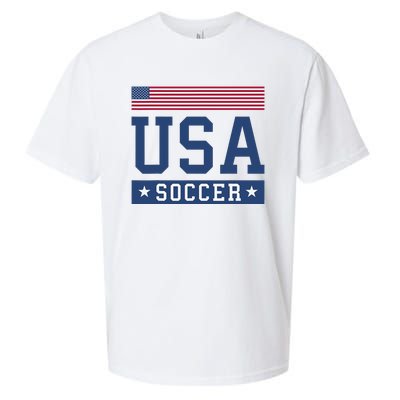 Funny USA Soccer  American Flag Soccer Fan  Sueded Cloud Jersey T-Shirt