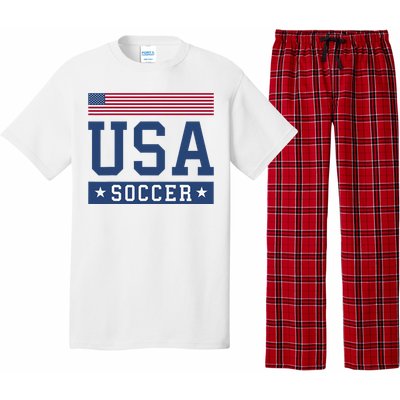 Funny USA Soccer  American Flag Soccer Fan  Pajama Set