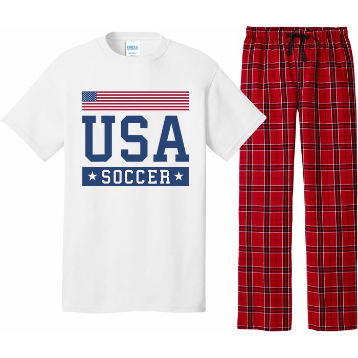 Funny USA Soccer  American Flag Soccer Fan  Pajama Set