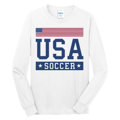 Funny USA Soccer  American Flag Soccer Fan  Tall Long Sleeve T-Shirt