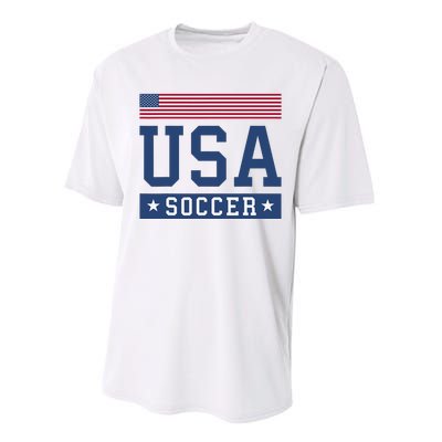 Funny USA Soccer  American Flag Soccer Fan  Performance Sprint T-Shirt