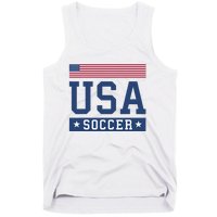 Funny USA Soccer  American Flag Soccer Fan  Tank Top