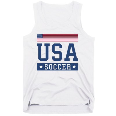 Funny USA Soccer  American Flag Soccer Fan  Tank Top