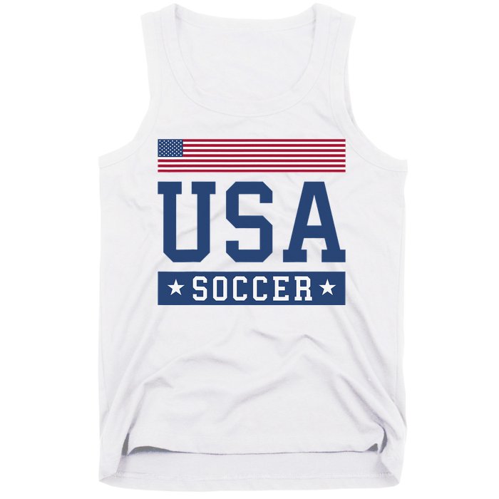 Funny USA Soccer  American Flag Soccer Fan  Tank Top