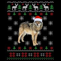 Funny Ugly Sweater Xmas Animals Christmas Wolf Lover Gift Backpack