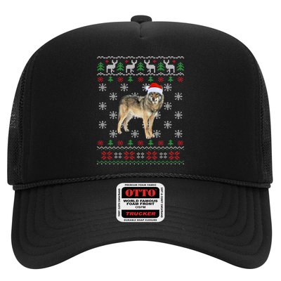 Funny Ugly Sweater Xmas Animals Christmas Wolf Lover Gift Trucker Hat
