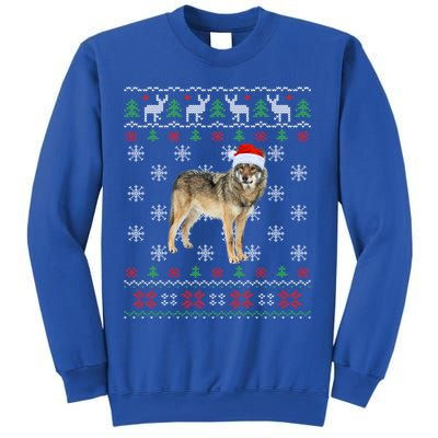 Funny Ugly Sweater Xmas Animals Christmas Wolf Lover Gift Sweatshirt