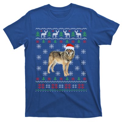 Funny Ugly Sweater Xmas Animals Christmas Wolf Lover Gift T-Shirt