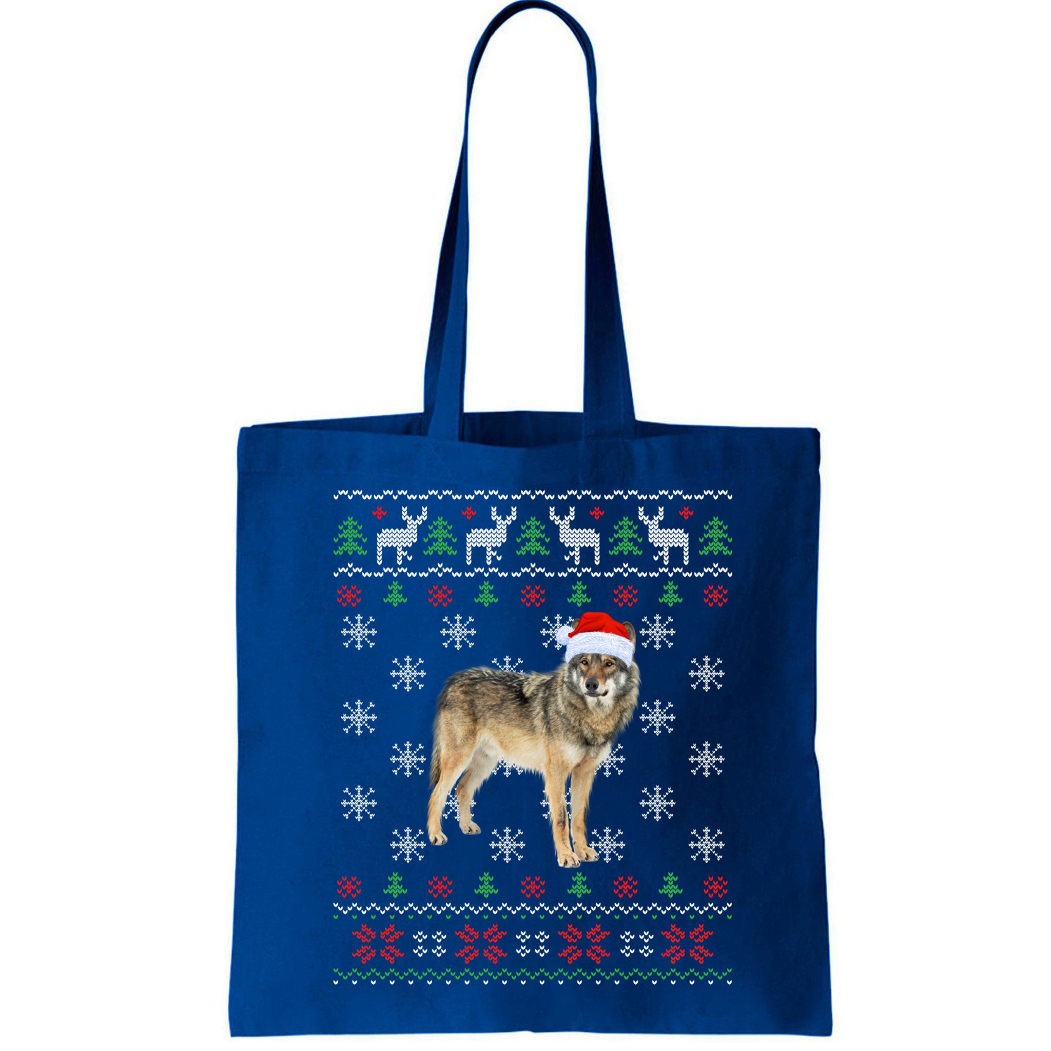 Funny Ugly Sweater Xmas Animals Christmas Wolf Lover Gift Bag
