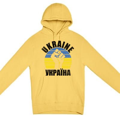 Free Ukraine Stand With Ukraine Ukrainian Support Ukraine Gift Premium Pullover Hoodie