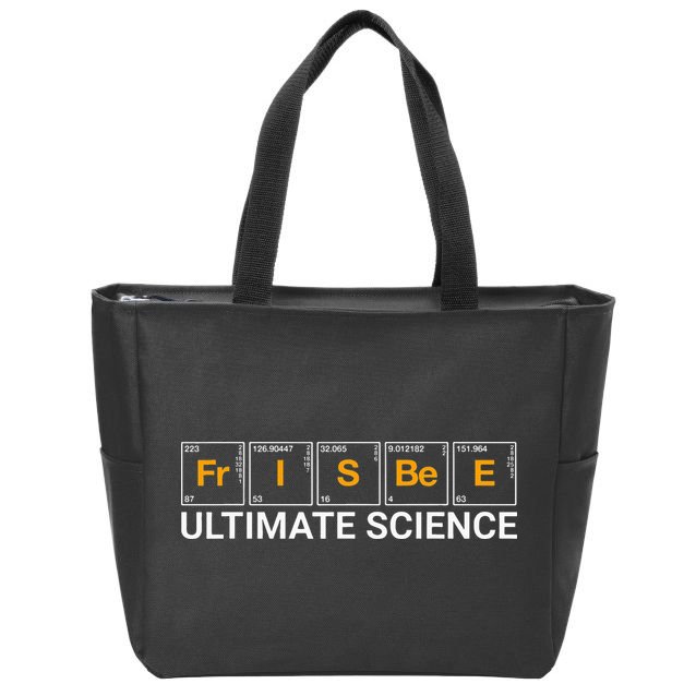 Frisbee Ultimate Science - Funny Disc Golf Zip Tote Bag