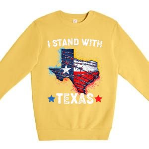 Flag Usa State Of Texas I Stand With Texas Premium Crewneck Sweatshirt